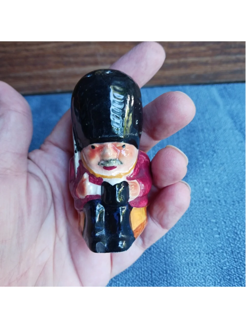 Vintage Shorter's England Ceramic Guardsman Salt Shaker 2.5 In